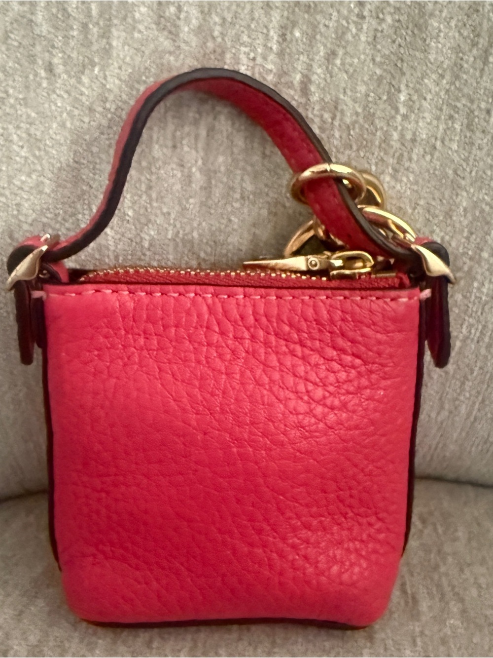Coach Fuschia Mini Bag Charm Key - Picture 2 of 6